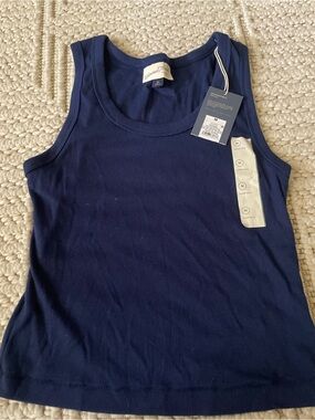 Target Women's Navy Ribbed Tank Top